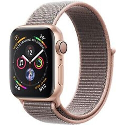 Refurbished Apple Watch Series 4 40 mm aluminium goud met geweven sportbandje [wifi] roségoud