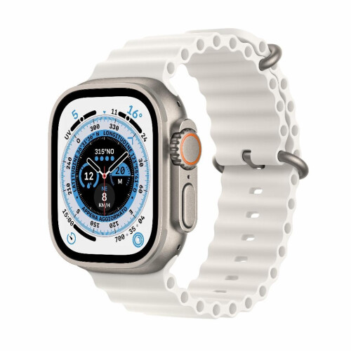 Refurbished Apple Watch Ultra 1 49 mm Wit Als nieuw