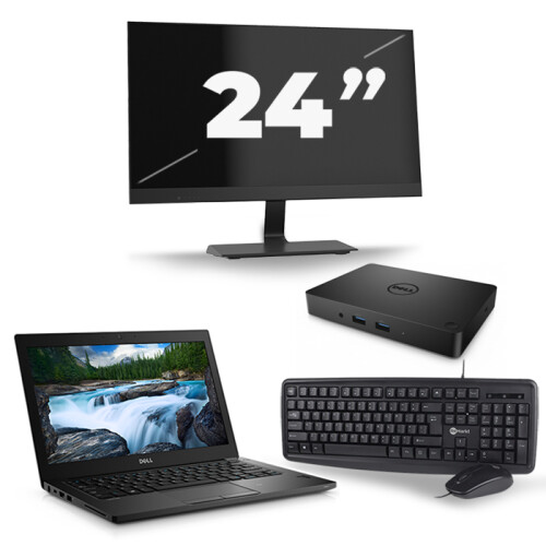 Refurbished Dell Latitude 3400 - Intel Core i3-8e Generatie - 14 inch - 8GB RAM - 256GB SSD - Windows 11 + 1x 24 inch Monitor