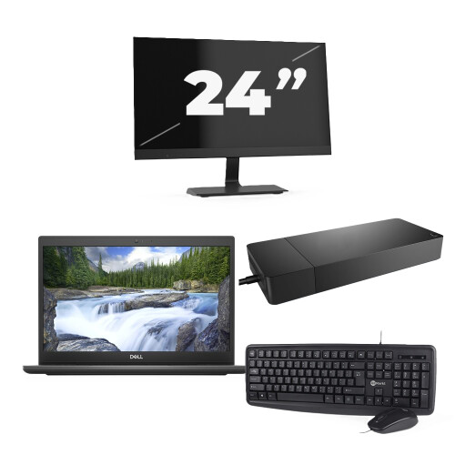Refurbished Dell Latitude 3420 - Intel Core i3-11e Generatie - 14 inch - 8GB RAM - 256GB SSD - Windows 11 Home + 1x 24 inch Monitor