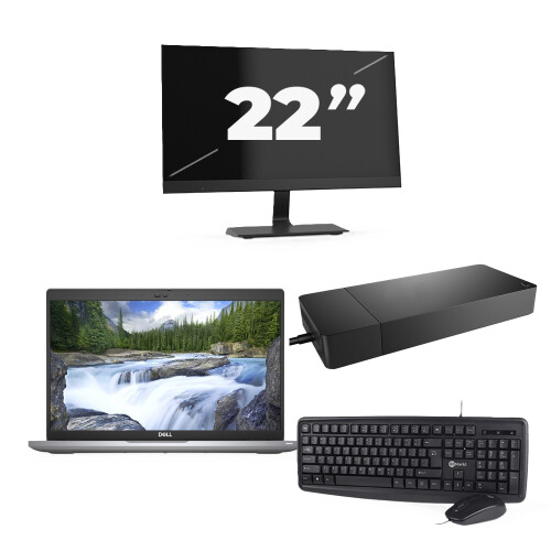 Refurbished Dell Latitude 5420 - Intel Core i3-11e Generatie - 14 inch - 8GB RAM - 256GB SSD - Windows 11 Home + 1x 22 inch Monitor
