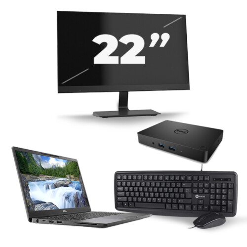 Refurbished Dell Latitude 7300 - Intel Core i7-8e Generatie - 13 inch - 8GB RAM - 256GB SSD - Windows 11 + 1x 22 inch Monitor