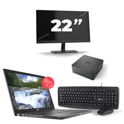 Refurbished Dell Latitude 7310 - Intel Core i5-10e Generatie - 13 inch - 16GB RAM - 256GB SSD - Windows 11 Home + 1x 22 inch Monitor