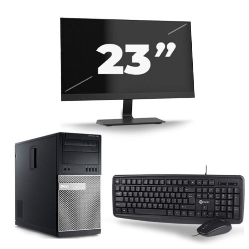Refurbished Dell Optiplex 790 Micro Tower - Intel Core i3-2e Generatie - 8GB RAM - 256GB SSD - Windows 10 + 1x 23 inch Monitor