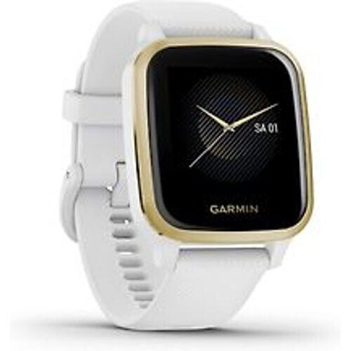 Refurbished Garmin Venu Sq 40 mm witgoud op siliconenbandje wit [wifi]