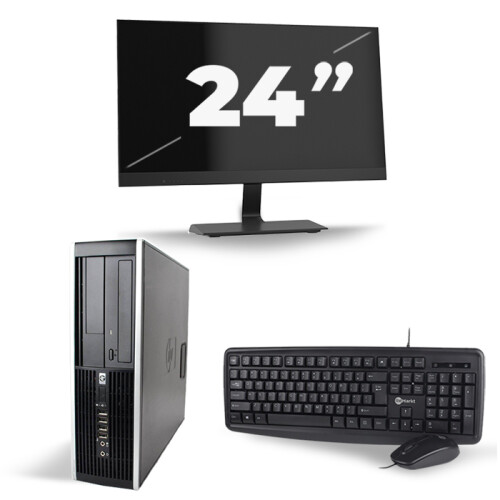 Refurbished HP Compaq 8200 Elite SFF - Intel Core i3-2e Generatie - 8GB RAM - 128GB SSD - Windows 10 + 1x 24 inch Monitor