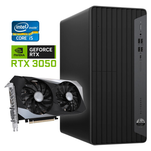 Refurbished HP EliteDesk 800 G6 Tower - Intel Core i5-10e Generatie - 32GB RAM - 1TB SSD - Nvidia RTX 3050 - Win11 - Game PC