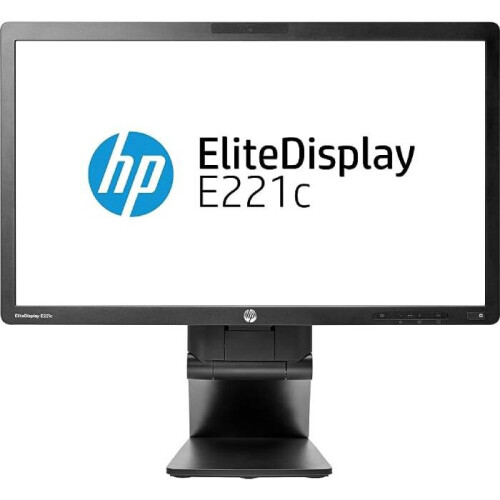 Refurbished HP EliteDisplay E221c - 22 inch - 1920x1080 - DP - DVI - VGA - Zwart