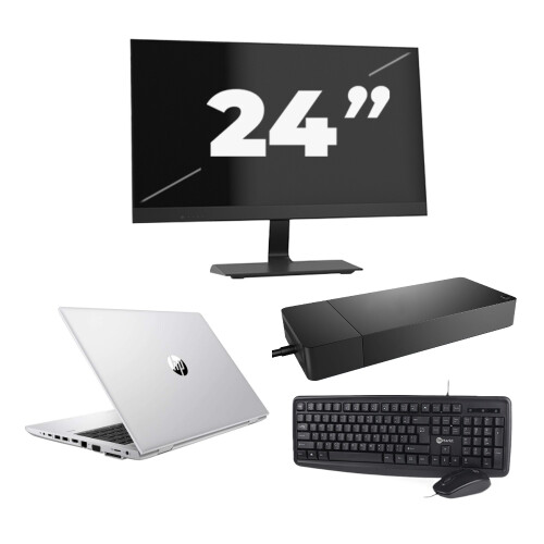Refurbished HP ProBook 430 G8 - Intel Core i5-11e Generatie - 13 inch - 8GB RAM - 256GB SSD - Windows 11 Home + 1x 24 inch Monitor