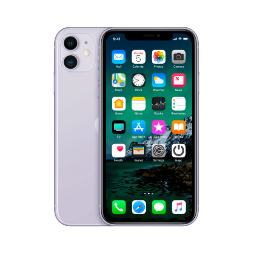 Refurbished iPhone 11 64 GB Paars Als nieuw + Nieuwe batterij