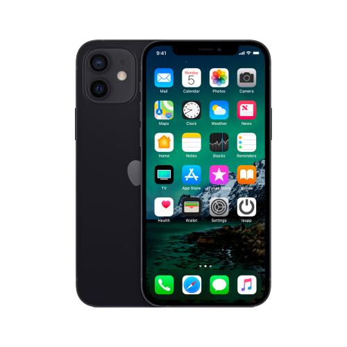 Refurbished iPhone 12 Mini 256 GB Zwart Gebruikt
