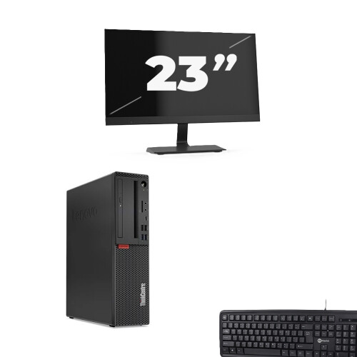 Refurbished Lenovo ThinkCentre M720s SFF - Intel Core i5-9e Generatie - 8GB RAM - 256GB SSD - Windows 11 + 1x 23 inch Monitor