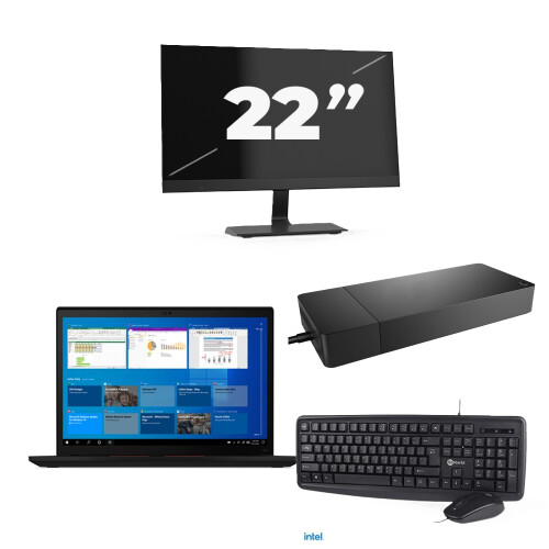 Refurbished Lenovo ThinkPad X13 Gen 2 - Intel Core i5-11e Generatie - 13 inch - 8GB RAM - 256GB SSD - Windows 11 Home + 1x 22 inch Monitor