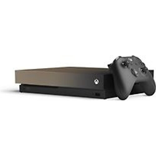 Refurbished Microsoft Xbox One X 1TB [Battlefield V Gold Rush Special Edition incl. draadloze controller, zonder spel] goud
