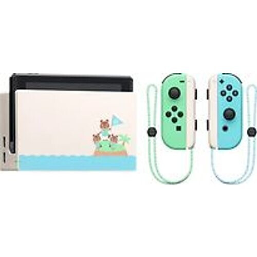 Refurbished Nintendo Switch 32 GB [Animal Crossing: New Horizons Limited editie incl. controller blauw/groen, zonder software] wit