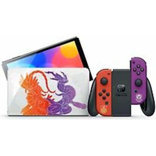 Refurbished Nintendo Switch OLED 64 GB [Pokemon Scarlet & Violet Editie incl. controller rood/paars] wit