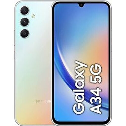 Refurbished Samsung Galaxy A34 5G Dual SIM 256GB awesome silver