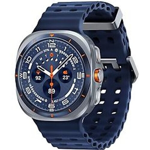 Refurbished Samsung Galaxy Watch Ultra (2025) 47 mm kast van titanium op titanium blauw Marine Band blauw [wifi + cellular]