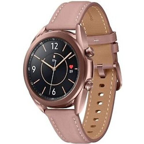 Refurbished Samsung Galaxy Watch3 41 mm roestvrijstalen behuizing brons met leren polsband brons [Wifi]