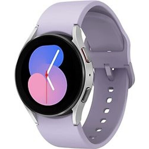 Refurbished Samsung Galaxy Watch5 40 mm horlogekast van Grey Aluminium op Purple Sport Band S/M [Wi-Fi]