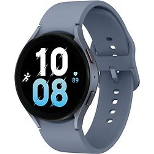 Refurbished Samsung Galaxy Watch5 44 mm horlogekast van Sapphire Aluminium op Sapphihre Sport Band M/L [Wi-Fi + 4G]