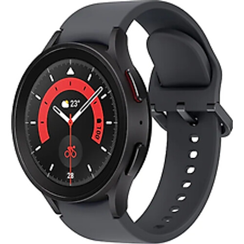 Refurbished Samsung Galaxy Watch5 Pro 45 mm horlogekast van Black Titanium op Graphite Sport Band M/L [Wi-Fi]