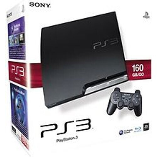 Refurbished Sony PlayStation 3 slim 160 GB, [J-Model] zwart