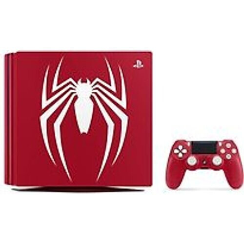 Refurbished Sony Playstation 4 pro 1 TB [Spider-Man Limited Edition incl. draadloze controller] rood