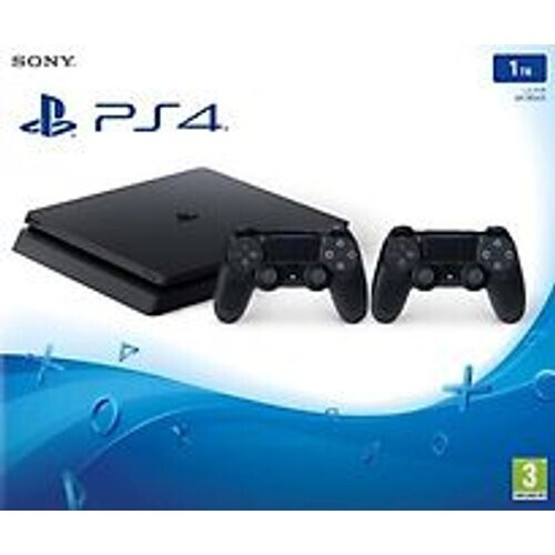 Refurbished Sony Playstation 4 slim 1 TB [incl. 2 draadloze controllers] zwart