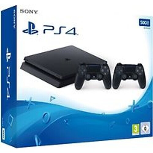 Refurbished Sony Playstation 4 slim 500 GB [incl. 2 draadloze controllers] zwart