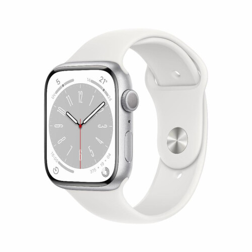 Refurbished Apple Watch Series 8 GPS 45 mm Aluminium Zilver Als nieuw
