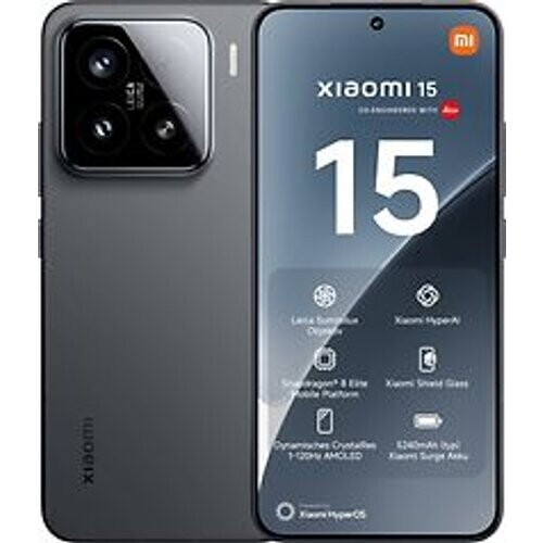 Refurbished Xiaomi 15 Dual SIM 512GB zwart