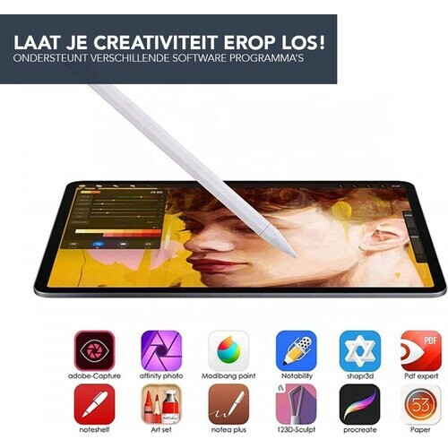 Tweedekans Achaté Stylus Pen Pro - Universele Stylus - Met Handdetectie - Wit