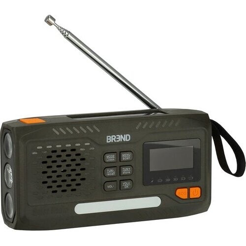 Tweedekans BREND BR-2244 Noodradio met DAB en FM - Bluetooth Speaker - SOS-Alarm - Powerbank - LED-Zaklamp - USB-C - Oplaadbaar met Zonnepaneel en Zwengel