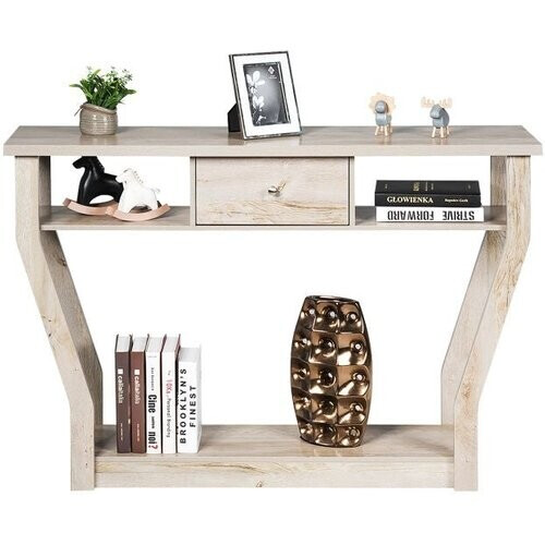 Tweedekans Coast Console Tafel met Lade en Plank - 3 Laags - Modern