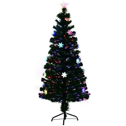 Tweedekans Coast Kerstboom met Gekleurde Glasvezel Verlichting en Kerststerren - 150cm - Groen