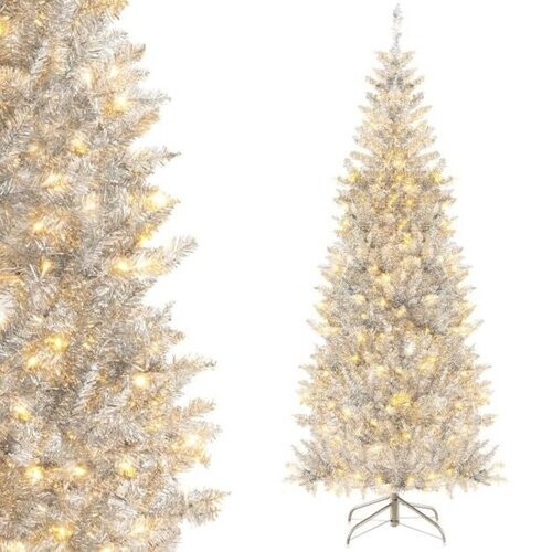 Tweedekans Coast Kerstboom met verlichting - 300 LED - 790 Takken - 180 cm - Zilver