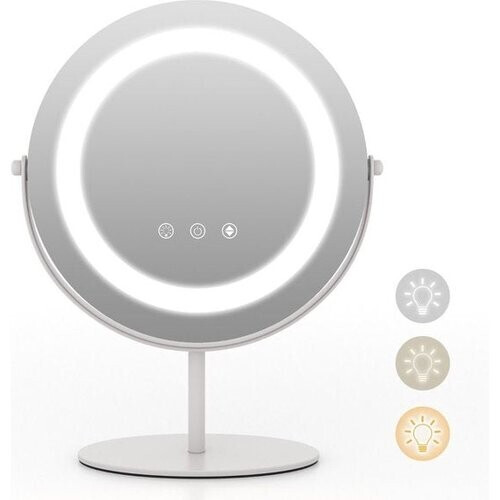 Tweedekans Coast Make-Up Spiegel met LED Verlichting - Ø25 cm - Op voet