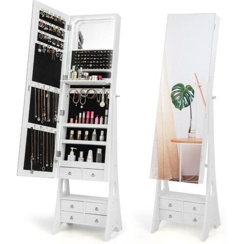 Tweedekans Coast Spiegel- en Sieradenkast - Met LED Verlichting - 120 x 37 x 11 cm - Wit
