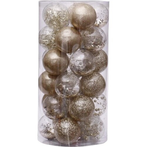 Tweedekans Deluxe Kerstballenset – 25 stuks - Ø 6 cm – Goud – Luxe Kerstdecoratie