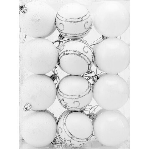 Tweedekans Deubois Kerstballen - Kerstboomverlichting - Kerstboom decoratie - Set van 24 Wit