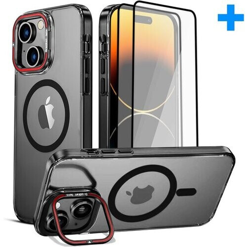 Tweedekans Hoesje geschikt voor iPhone 15 Plus Hoesje – Met 2 Screenprotectors – MagSafe Case – Met standaard