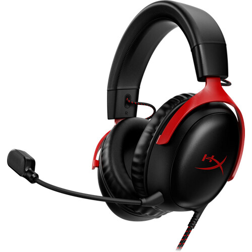 Tweedekans HyperX Cloud III Wired Gaming Headset - Zwart/Rood (PC, PS5, Xbox Series X/S)