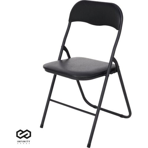 Tweedekans Infinity Goods Klapstoel - Vouwstoel - Eettafelstoel - Opklapbare Stoel - 43 x 47 x 80 CM - Stoel - Zwart