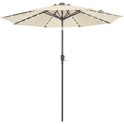 Tweedekans Kingsleeve Parasol - LED-verlichting 300 cm Solar - Beige