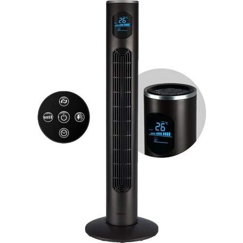 Tweedekans KRAFT Torenventilator - Stille Ventilator Staand - Fan - 97 cm - LED Scherm - Vloerventilator - Antraciet
