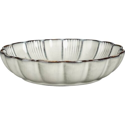 Tweedekans Mica Decorations Corfu Schaal - H5 x Ø18,5 cm - Keramiek - Grijs