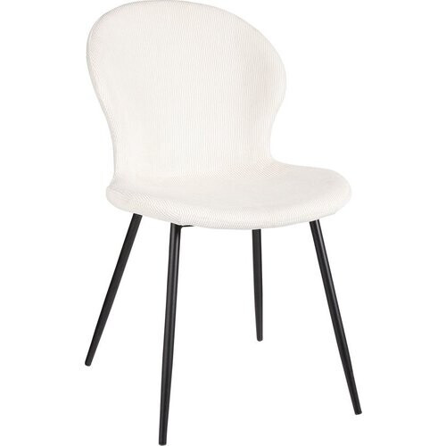 Tweedekans Mica Decorations Max Eetkamerstoel - Velvet - Off White - Zithoogte 45 cm