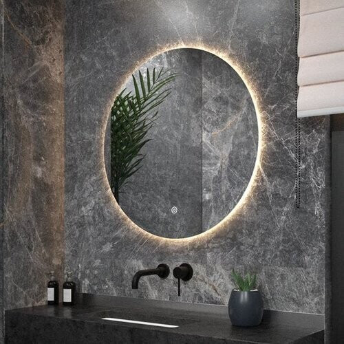 Tweedekans Mirlux Badkamerspiegel met LED Verlichting & Verwarming – Wandspiegel Rond – Anti Condens Douchespiegel - 80CM