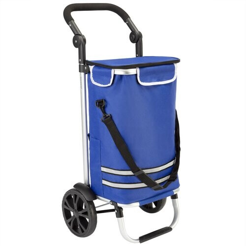 Tweedekans Monzana Winkelwagen blauw aluminium 35L 31x24x54cm